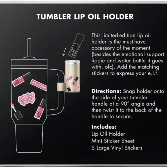 Elf X Stanley Collaboration Tumbler Lip Oil Holder -SOLD OUT EVERYWHERE! - Picture 3 of 8